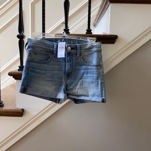 American Eagle hi-rise shortie Jean shorts